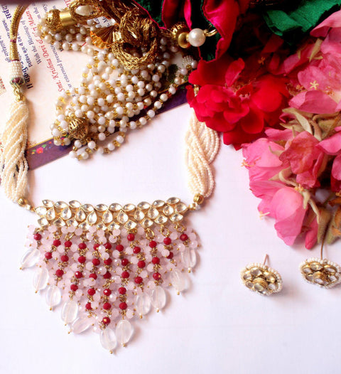 Small Kundan set with Pearl and Rubies