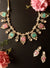 Unique styled Polki and Diamond set with Pink and Greeny Blue stones 