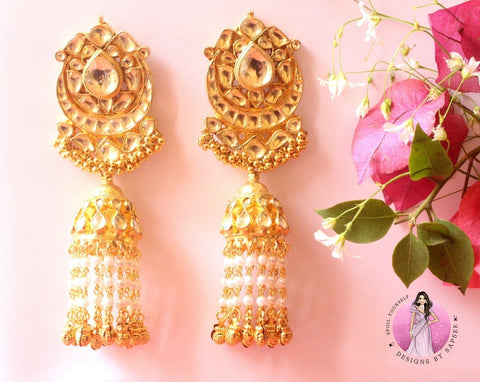 Exquisite Polki Kundan Earrings